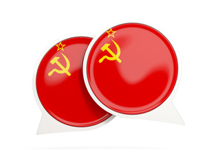 Flag of ussr, round chat icon