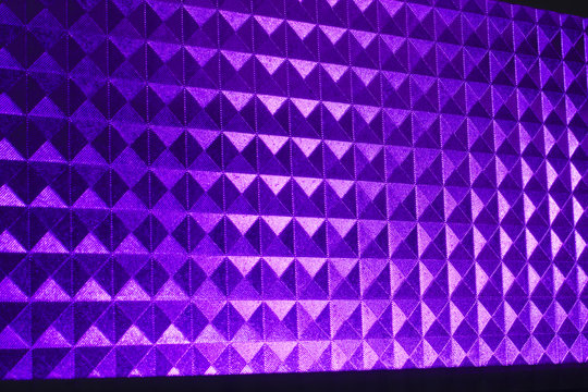 Square Pyramidal Purple Stripped Pattern Texture Illuminated Neon Plastic Glow