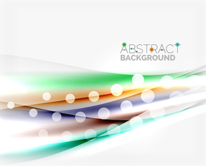 Color wavy lines with light shiny effects. Abstract background template