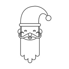 Obraz na płótnie Canvas Santa cartoon icon. Christmas season decoration and celebration theme. Isolated design. Vector illustration
