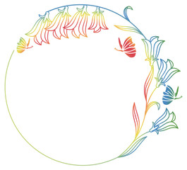 Decorative gradient frame with empty space for text or picture. 