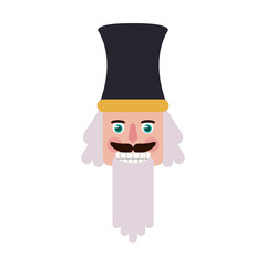 Nutcracker icon. Christmas season decoration and celebration theme. Isolated design. Vector illustration