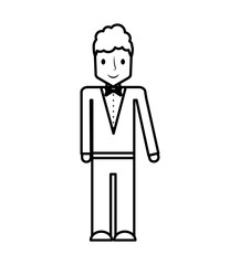 elegant man male isolated icon vector illustration design