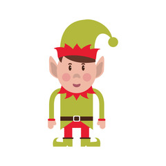 Elf cartoon icon. Christmas season decoration and celebration theme. Isolated design. Vector illustration