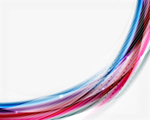 Translucent vector wave line, business or technology template