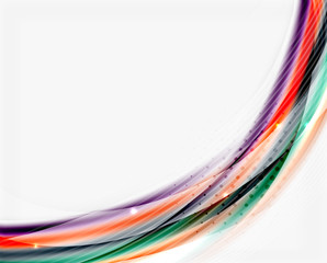 Translucent vector wave line, business or technology template