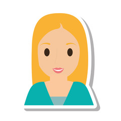 woman female girl isolated icon vector illustration design