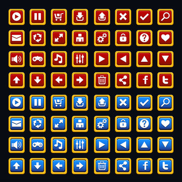 Medieval game buttons pack