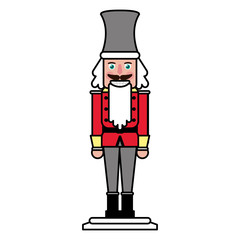 Nutcracker icon. Christmas season decoration and celebration theme. Isolated design. Vector illustration