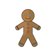 Coockie icon. Christmas season decoration and celebration theme. Isolated design. Vector illustration