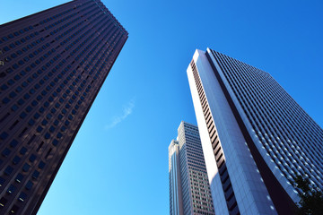 Obraz na płótnie Canvas 青空と高層ビル