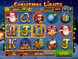 Christmas lights slots game