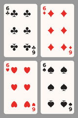 Playing cards Six
