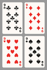 Playing cards nine