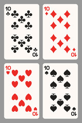 Playing cards ten
