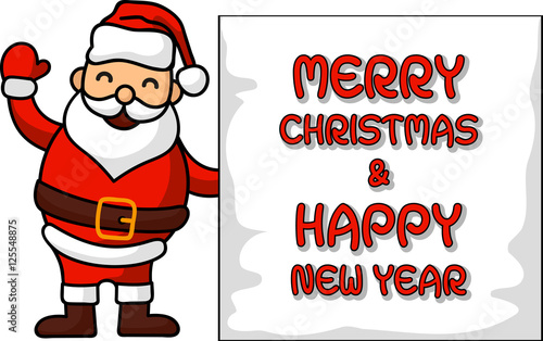 Yule norse elfo hohoho myconfinedspace "Santa claus cartoon character showing merry christmas" Stock image and