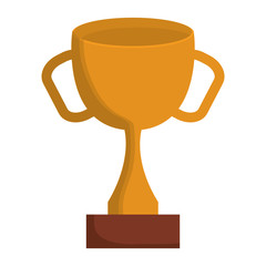 trophy cup award isolated icon vector illustration design