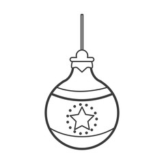 Sphere icon. Christmas season decoration and celebration theme. Isolated design. Vector illustration