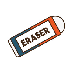 eraser school supply isolated icon vector illustration design