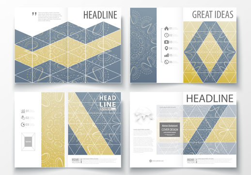 A4 Brochure Layout with a Constellation Design Element 2