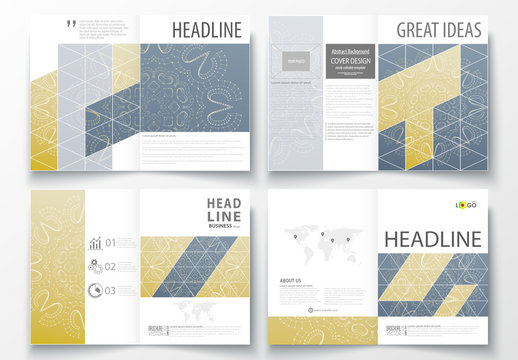 A4 Brochure Layout with a Constellation Design Element 3