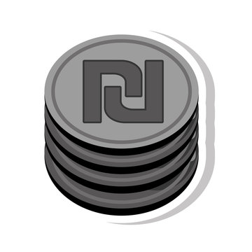 Israeli shekel isolated icon vector illustration design