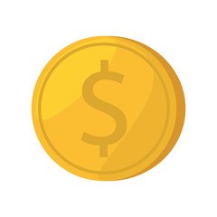 coin dollar isolated icon vector illustration design