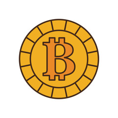 bit coin isolated icon vector illustration design