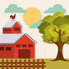 Obraz na płótnie Canvas agriculture production landscape icon vector illustration design