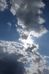 Fototapeta premium Clouds in the blue sky