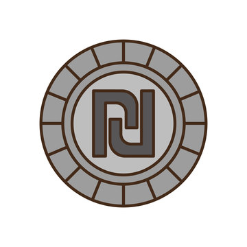 Israeli shekel isolated icon vector illustration design