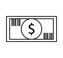 bill money dollar isolated icon vector illustration design
