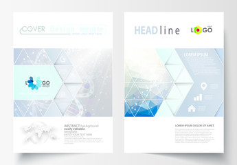 A4 Brochure Layout with a DNA Strand Design Element 6