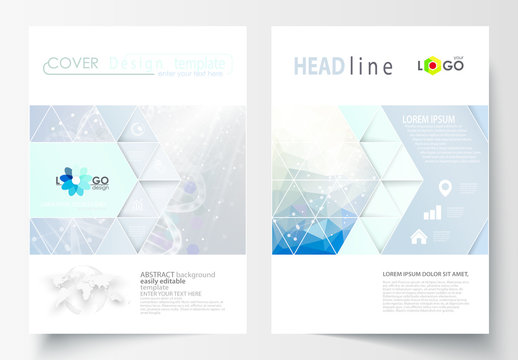A4 Brochure Layout with a DNA Strand Design Element 6