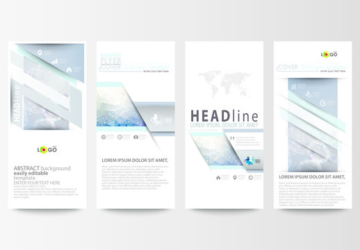 Vertical Flyer Layout with a DNA Strand Design Element 1