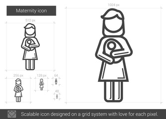 Maternity line icon.