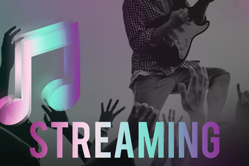 Digital Music Streaming Online Entertainment Media Concept