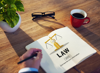 Law Judgement Rights Weighing Legal Concept