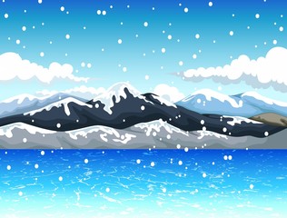 Obraz na płótnie Canvas beauty snow mountain for you design