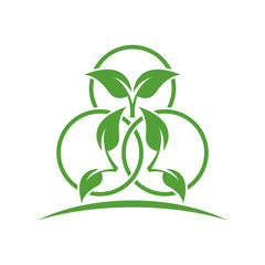 Vector abstract illustration - eco lifestyle concept