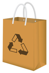 brown recycle paper bag