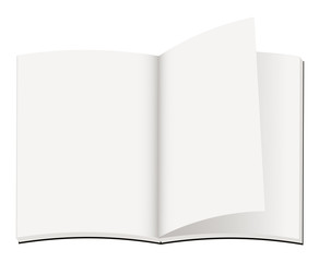 blank note book opening