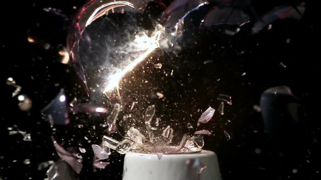 Light Bulb Explodes in Super Slow Motion Low Impact