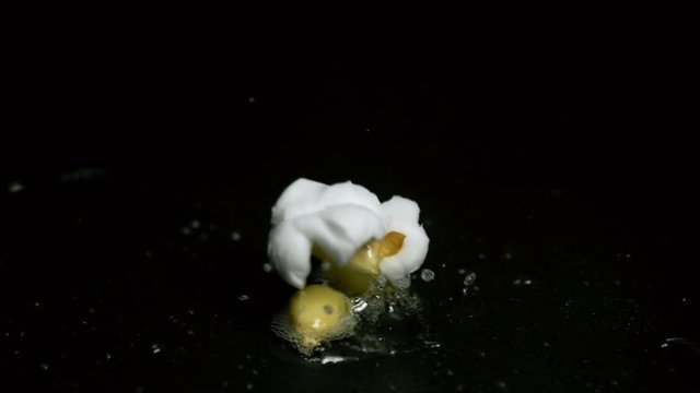 Popcorn Two Kernels Pop in Super Slow Motion