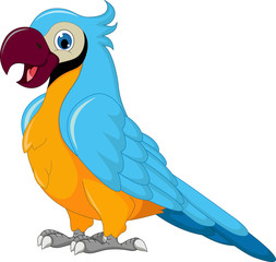 Naklejka premium cute parrot cartoon
