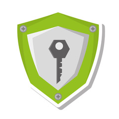shield security system isolated icon vector illustration design