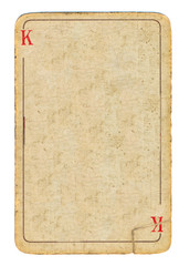 empty old  playing card paper background with line