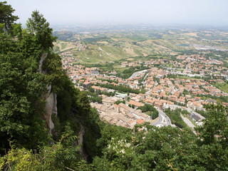 Cityspape view from top, San Marino 