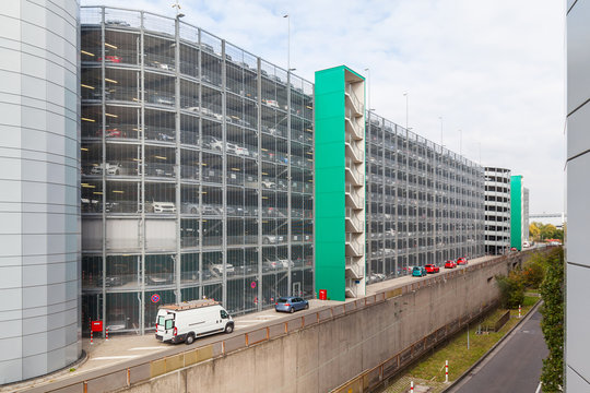 The car parking by Amsterdam airport, Holland