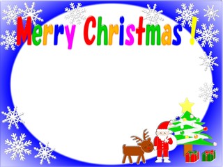 クリスマスカード　雪の結晶